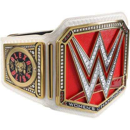 Alexa Bliss WWE Autographed Raw Women's Championship Replica Title Belt with Talent Side Plates