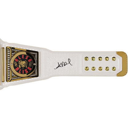 Alexa Bliss WWE Autographed Raw Women's Championship Replica Title Belt with Talent Side Plates