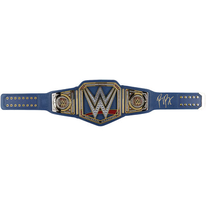 Roman Reigns WWE Autographed Universal Championship Blue Strap Replica Title Belt