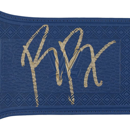 Roman Reigns WWE Autographed Universal Championship Blue Strap Replica Title Belt